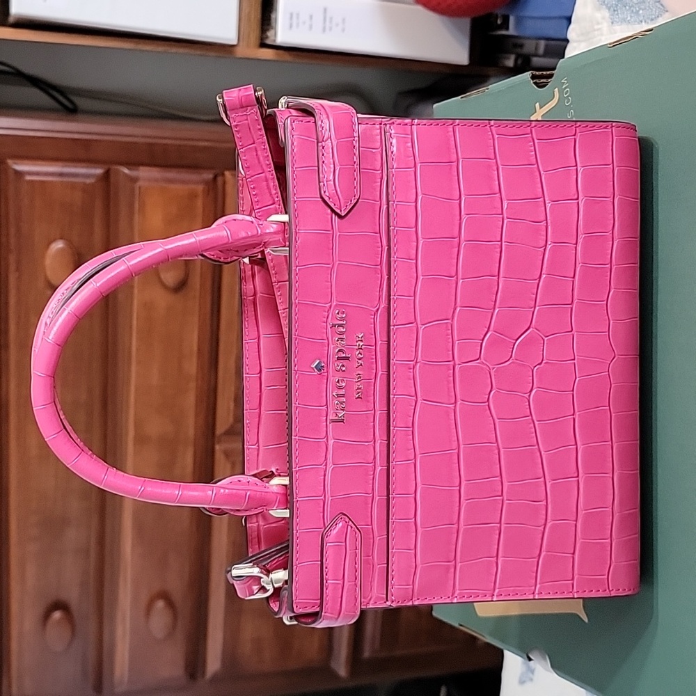 Kate Spade hot pink leather crossbody handbag NWT